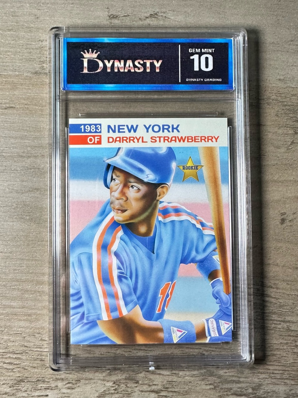 Darryl Strawberry Rookie 1983 Gem Mint 10 Novelty Baseball Card. New York Mets.